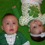 Grant and Hazel celebrate their first St. Patty's Day